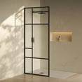 thumbnail image 6 of Leiden 34 x 78 Framed Fixed 3/8 in. (10mm) Frosted Tempered Glass Shower Door with Matte Black Frame, 6 of 6