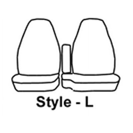 Covercraft Custom-Fit Front Bench SeatSaver Seat Covers - Polycotton Fabric, Charcoal Black