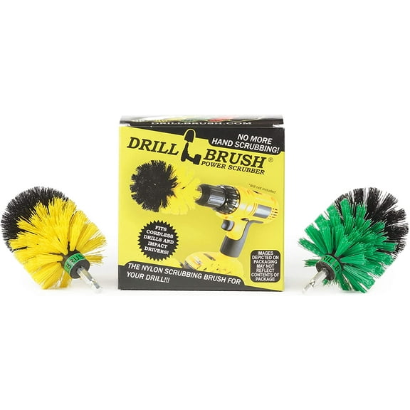 Drill Brush Power Scrubber - Kitchen Cleaning Brush - Dish Brush - Stove Top - Kitchen Sink Scrubbing - Tile and Grout Brush - Bathroom Cleaning - Shower Cleaner - Bathtub Scrubber - Floor Cleaner