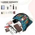 thumbnail image 5 of Kuiaobaty Santa Claus Print Underarm Sling Bag for Women Snowflake Print Leather Hobo Purse Tote with Smooth Zipper Christmas Casual Shoulder Handbag for Travel Blue, 5 of 7