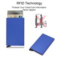 thumbnail image 3 of Billetera inteligente Rfid para hombre y mujer, tarjetero de Metal delgado, billetera minimalista emergente, monedero pequeño negro, Vallet Walets para hombre, 3 of 5