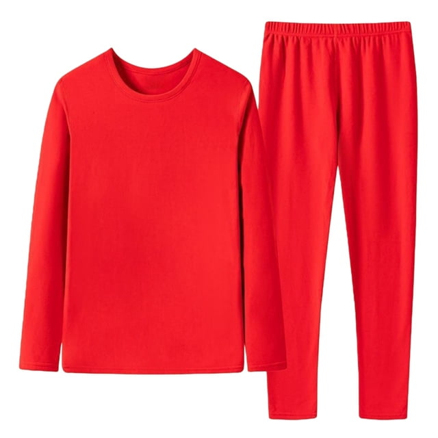 ManxiVoo Ensemble de Pyjama en Molleton Chaud pour Femmes, Deux Pièces, Comprenant Haut et Pantalon, pour un Confort Douillet, Taille TG, Rouge