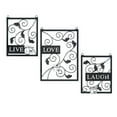 thumbnail image 4 of Zingz & Thingz "Live Love Laugh" Candle Holder Wall Decorations - 14.5" - Black - Set of 3, 4 of 4