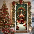 thumbnail image 1 of Christmas Door Cover Santa Claus Design, Festive Holiday Door Curtain, Durable Polyester Decor for Home Entrance, Wall, Table Party Decoration, Easy to Install for Christmas Party Decor 35 X 71 Inch, 1 of 7