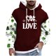 thumbnail image 2 of Sudadera con capucha para hombre, estilo informal, con estampado del Día de San Patricio, con cordón y manga larga, de poliéster., 2 of 5