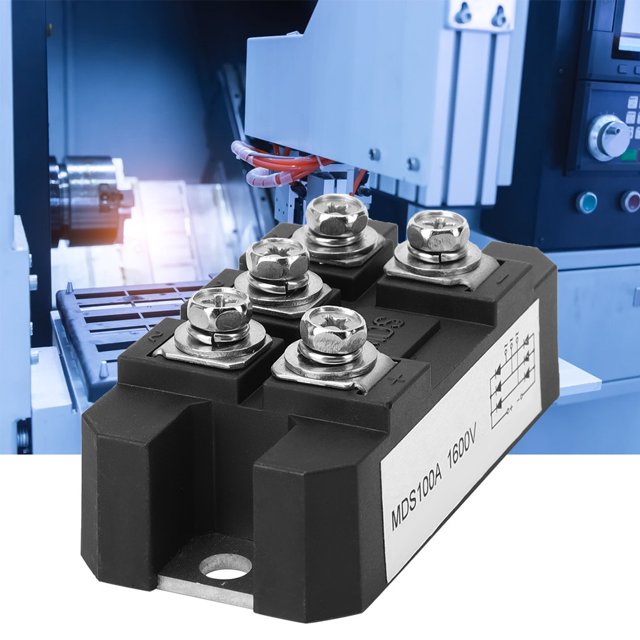 Rectificador de puente, rectificador trifásico de diodo MDS100A 1600 V, rectificador de fase, gran rendimiento