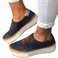 thumbnail image 3 of ZTTD Women's Fashion Casual Hollow-Out Round Toe Slip On Shoes Thick Bottom Sneakers, 3 of 9