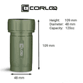 thumbnail image 3 of Corloq EDC120 Rugged Compact Waterproof Storage Tactical Belt Molle Pouch Accessory, High Strength Zytel, Grn Body, Tan Cap, 3 of 7