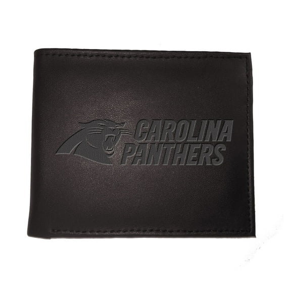 Evergreen Carolina Panthers Bi Fold Leather Wallet