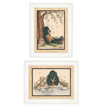 Gone Fishing 2-Piece Vignette by Mary June Printed Wall Art Wood Multi-Color