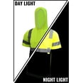 thumbnail image 3 of New York Hi-Viz Workwear BFSH4512 High-Visibility Class 3 Short Sleeve T-Shirt, Moisture Wicking Mesh Birdseye, With Black Bottom and Hoodie (Medium, Lime, 1EA ), 3 of 4