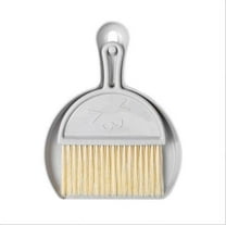 Mini Dust Pan and Brush Set, Mini Hand Broom Dustpan Set for Table, Desk, Countertop, Keyboard, Cat, Dog and Other Pets(Grey)
