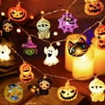 thumbnail image 2 of RimdGhov Halloween LED Light String - Spiderweb, Demonic Pumpkin Theme, Party Decorative String Lights (Multiple Sizes Available), 2 of 11