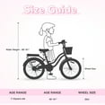 thumbnail image 6 of Aukfa 20" Girls Bike with Basket – Kids Bicycle for Ages 7-12, Front & Rear Brakes,Pink, 6 of 6