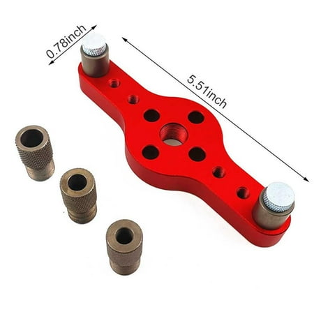 

X600-2 Adjustable Self-Centering Center Hole Locator Dowel Jig Panel Puncher Beech Hole Position Measuring Drill Woodworking Kit