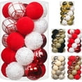 thumbnail image 1 of Boules de Noël en Velours de 2,36 Po, 25 Pcs Décorations Suspendues de Sapin de Noël Floquées Rouges/blanches, pour Décoration Intérieure de Fête de Noël à la Maison, Mariage et Jours Fériés., 1 of 7