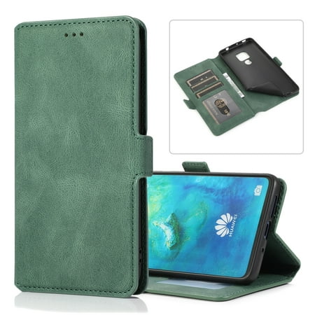 For Huawei Mate 20 Retro Magnetic Closing Clasp Horizontal Flip Leather Case with Holder & Card &