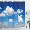 thumbnail image 1 of Ambesonne Blue Sky Shower Curtain, Fluffy Cloudscape Daylight, 69"Wx84"L, Cobalt Blue Sky Blue, 1 of 3