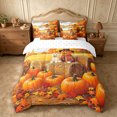 thumbnail image 3 of Erosebridal Scarecrow Field 7-Piece Twin Bedding,Fall Harvest Bedding Comforter Set,Orange,Reversible, 3 of 6