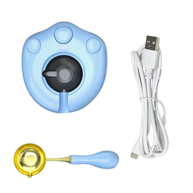 Horno Eléctrico Juego de cucharas de horno USB Cat Paw Wax Furnace para invitaciones de boda (azul) Ehuebsd Libre de BPA