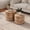 Natural, variant on Oufan Coffee Table Set of 2, Farmhouse Wood Nesting Round Accent Tables w/ Unique Texture, End Table, Side Tables for Living Room, Bedroom, Balcony