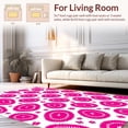 thumbnail image 2 of ODIKA 6'x9' Machine Washable Non-Slip Area Rug, Fuchsia Cheetah Motif Girly Flair High Traffic Rug, Pink, 330203, 2 of 5