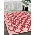 thumbnail image 3 of Ahgly Company Machine Washable Indoor Square Transitional Red Area Rugs, 4' Square, 3 of 7
