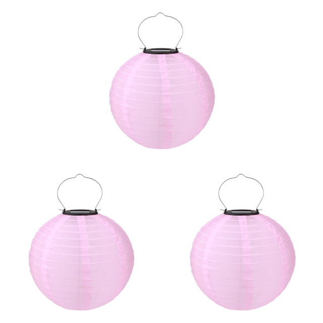Lampada A Lanterna Solare A LED Da 30 Cm Impermeabile Per Esterni Decorazione A Sospensione (rosa)