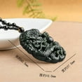 thumbnail image 4 of GKNET Natural Black Nephrite Jade Men Women Gift Lucky Zodiac Dragon Pendant, 4 of 8