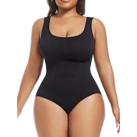 ANYFIT WEAR Women Plus Size Bodysuit Shapewear Seamless Tummy Control Body Shaper Sleeveless Going Out Tops