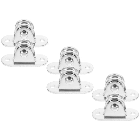 OULII 6Pcs Durable Stainless Steel Pulley Blocks with Ball Bearings for Traction and Home DIY Applications