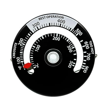

Stove Thermometer Fuel Pipe for Heat Power Wood Fan Alloy Temperature Gauge Fireplace Accessories