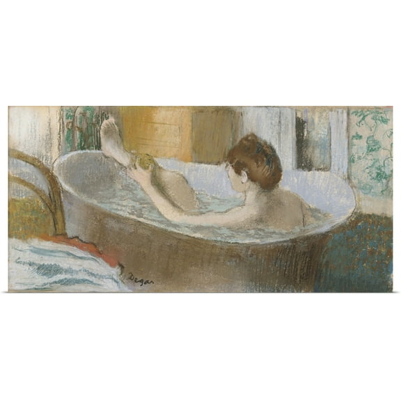 Great BIG Canvas | Rolled Edgar Degas Poster Print entitled Woman in her Bath, Sponging her Leg, c.1883