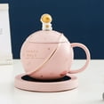 thumbnail image 6 of SUSAMMAISON Planet Mug With Covered Spoon High-Looking Water Cup For Boys And Girls Couple Ceramic Cup,1,4,Pink,Ceramic, 6 of 6
