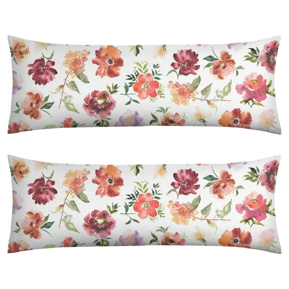 Garden Body Pillow Cover 20x54 - Floral Bee Artwork Long Pillow Case with Zipper - Soft Breathable Maternity Pillowcase - Full Body Pillow Protector - Aesthetic Bed Pillow Cover