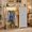 Light grey, variant on Roomisland 6 Drawer Dresser with Charging Station and LED Lights, Fabric Dresser with Hanging Rack, Closet Organizer Storage Tower for Bedroom, Living Room, Apartment