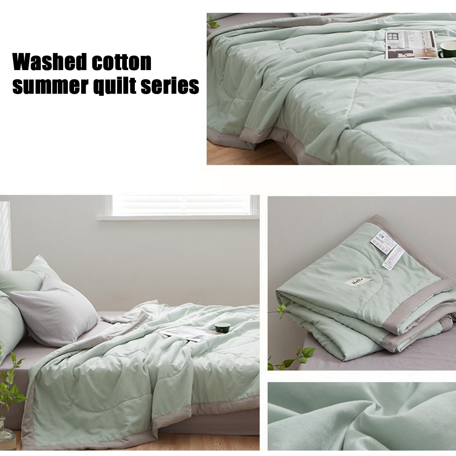 Jubipavy Machine Washable Quilt Lightweight Cotton Quilt Ideal For AirConditioned Rooms All-Season Cool Comfort Easy Care Summer Saving
