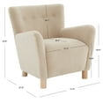 thumbnail image 3 of SAFAVIEH Couture Carey Modern Faux Shearling Solid Accent Chair, Tan, 3 of 7