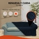 thumbnail image 4 of LABBA Fundas Elásticas para Sillones con Olanes, Juego de 3 Piezas, para Sofá Individual/Love Seat/Tres Plazas Color  Azul Marino, 4 of 8