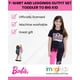 thumbnail image 2 of Conjunto de camiseta y leggings para niñas pequeñas de Barbie, color rosa y negro, 2 of 6