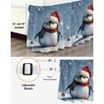 thumbnail image 3 of Christmas Winter Bed Skirt California King Size 16&nbsp;Inch Drop, Snowflake Red Ball Funny Wrap Around Dust Ruffle Bedskirts, Wrinkle & Fade Resistant Easy Fit Bedskirt with Adjustable Elastic, 3 of 8