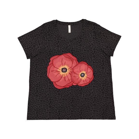 Inktastic Red Poppy Flowers Women's Plus Size T-Shirt