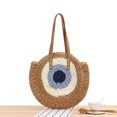 thumbnail image 2 of MUSOIE Beach Bag for Women Straw Bag Vacation Summer Tote Bag Woven Shoulder Purses Handbag, 2 of 2