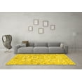 thumbnail image 3 of Ahgly Company Indoor Round Abstract Yellow Modern Area Rugs, 8' Round, 3 of 4