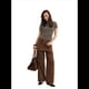 thumbnail image 3 of Camisetas de Algodón para Mujer, Cuello Redondo, Corta, Básicas, Informales, de Verano, Color Café, S, 3 of 8