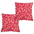 thumbnail image 2 of Floleo Christmas Pillow Covers 18x18 Inch Set of 2, Red White Christmas Tree Decor Throw Pillows, Winter Xmas Holiday Outdoor Lumbar Cushion Cases for Couch Bed Decorations, 2 of 6