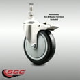 thumbnail image 2 of 5 Inch 316SS Black Polyurethane Swivel 10mm Stem Caster Total Lock Brake SCC, 2 of 2
