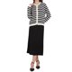 thumbnail image 2 of Suéteres de cárdigan a rayas para mujer INSPIRE CHIC, chaqueta de punto acanalado de manga larga, color negro, 2 of 4