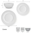 Pfaltzgraff Cassie 12Piece Dinnerware Set Embossed Porcelain in White