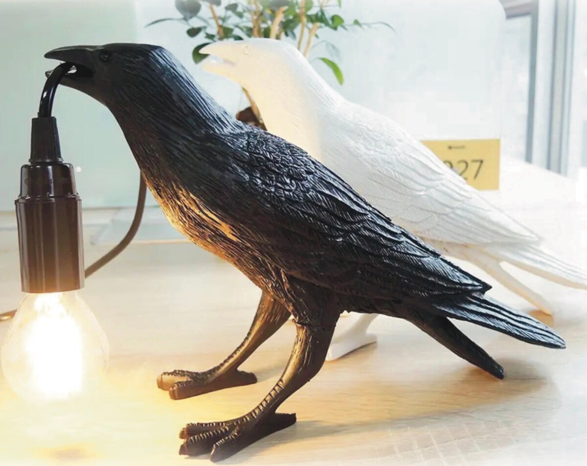 gesloten rem kunst Raven Crow Lamps, Resin Seletti Lamp, Crow desk lamp, Lucky Bird Lamp,  Minimalist Bird Statue, Bird Lamp, Modern Decor, Farmhouse Decor Gift -  Walmart.com
